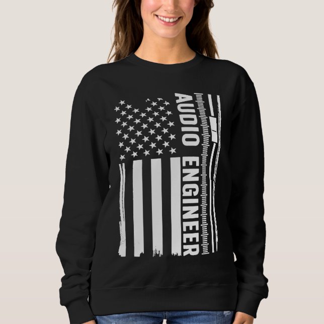 Camiseta Audio Engineer American Flag Audio Engineering (Frente)