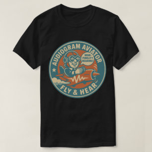 Camiseta Audiograma Aviador Voar & Ouvir