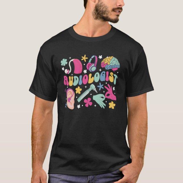 Camiseta Audiologist Appreciation Audiology Groovy (Frente)