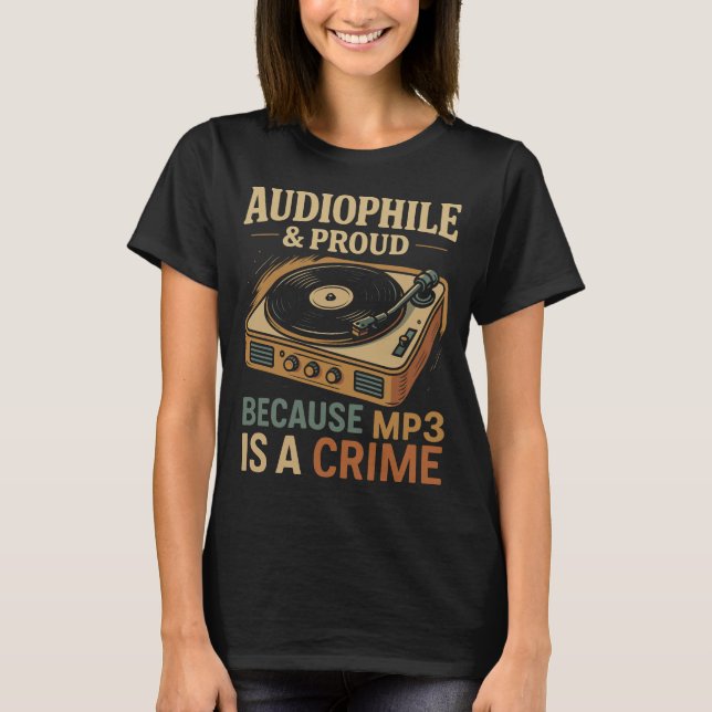 Camiseta Audiophile & Proud – Unapologetically Sound (Frente)