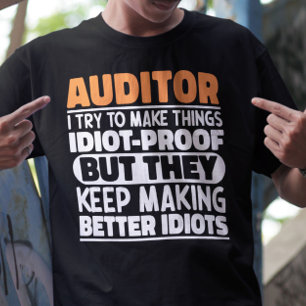Camiseta Auditor Eu Tento Fazer Coisas Engraçadas