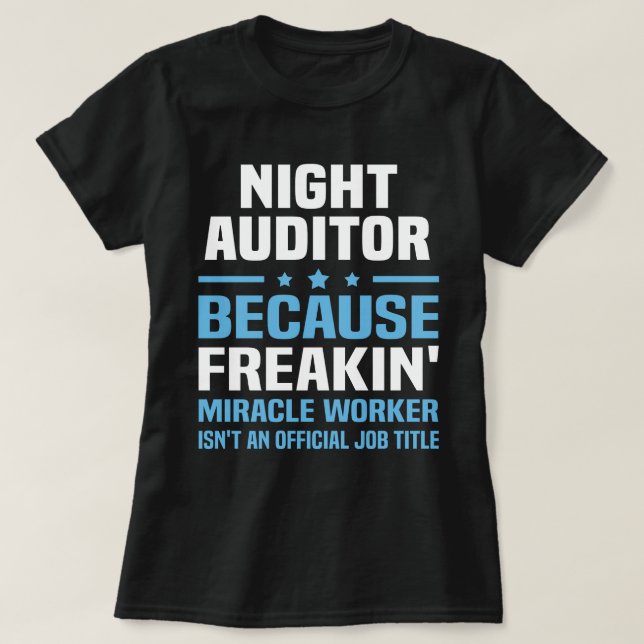 Camiseta Auditor noturno (Frente do Design)