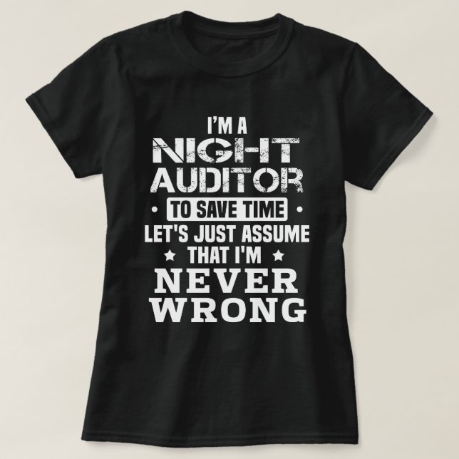 Camiseta Auditor noturno (Frente do Design)
