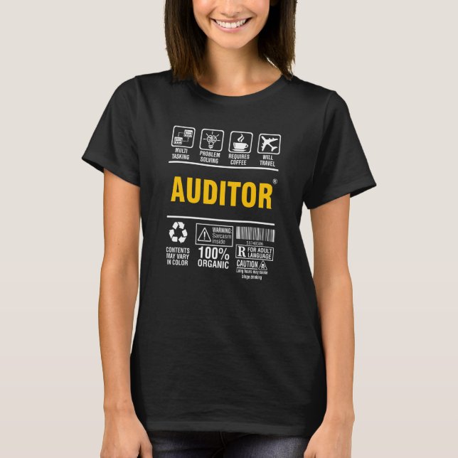 Camiseta Auditoria Multitarefa De Viagem De Auditoria De Ca (Frente)