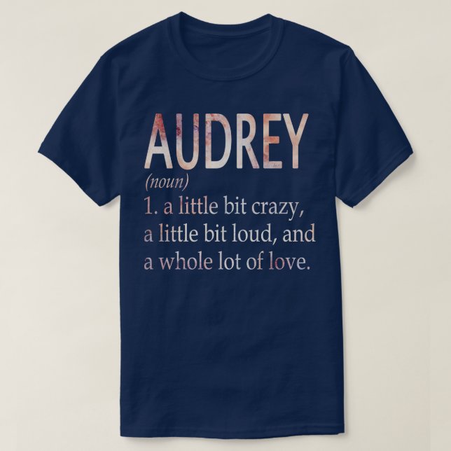 Camiseta Audrey Girl Name Definition (Frente do Design)
