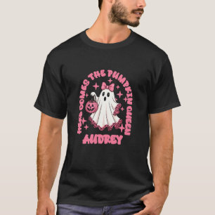 Camiseta Audrey Personalizado Aqui Vem a Rainha do Abóbora