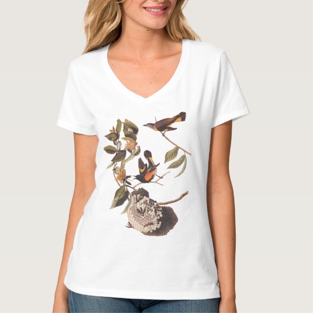 Camiseta Audubon American Redstart Bird (Frente)