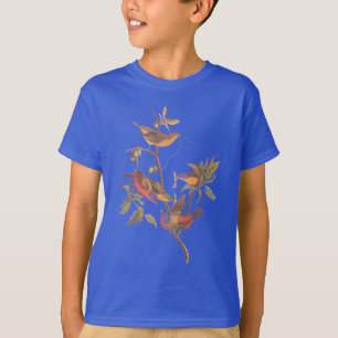 Camiseta Audubon pintou pássaros da estamenha na árvore d
