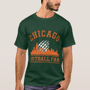 Camiseta AUG-91 Antigo Chicago Futebol Urso Garra Skyline