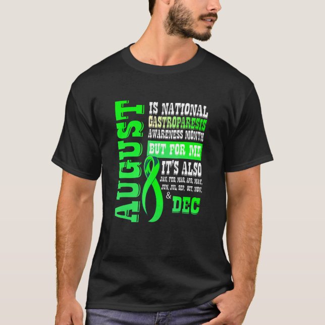 Camiseta August é mês nacional de conscientização para a ga (Frente)