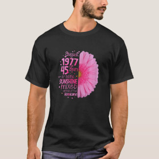 Camiseta August Girl 1977 45 Anos 45 Aniversário