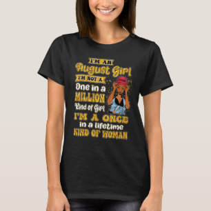 Camiseta August Girl Leo Birthday Uma Vez Na Vida