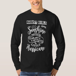Camiseta August Girls É Sunshine Mixando Pequeno Furacão