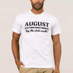 Camiseta August Is My Birthday<br><div class="desc">August Is My Birthday</div>
