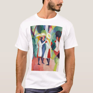 Camiseta August Macke três meninas em chapéus de palha