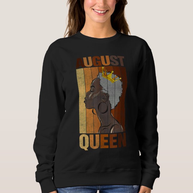 Camiseta August Queen Birthday African American Black Woman (Frente)