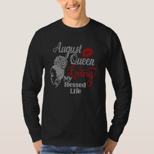 Camiseta August Queen Vivendo Minha Vida Abençoada Sapato R