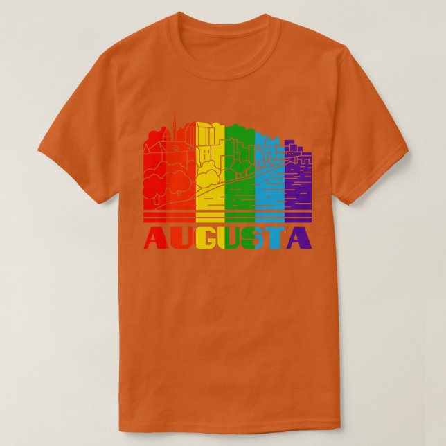 Camiseta Augusta Pride Augusta Gift LGBT Apoio LGBTQ T (Frente do Design)