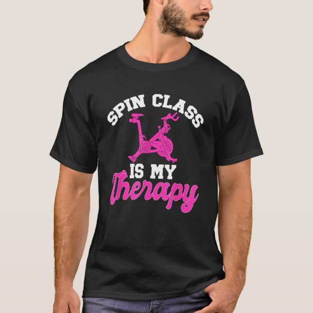 Camiseta Aula de Spin de Ciclismo Indoor é Minha T (Frente)
