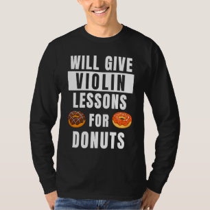 Camiseta Aulas de Violino Para Violinista de Donuts Profess