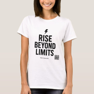 Camiseta Aumentar além dos limites Cama Motivacional   Nata
