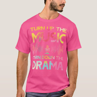 Camiseta Aumente A Música Descendo O Fone De Ouvido Do Dram