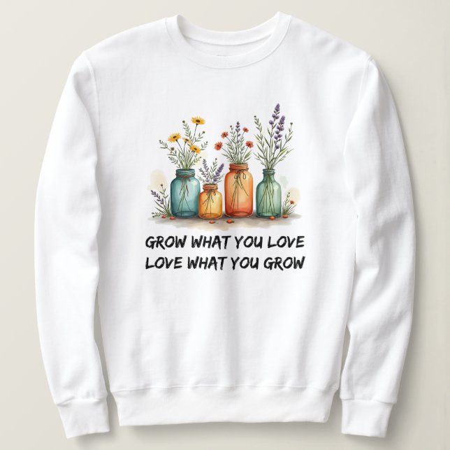 Camiseta Aumente o que você ama | Jardinagem (Frente do Design)