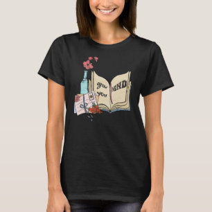 Camiseta Aumente sua mente Leitura do livro de livros flora