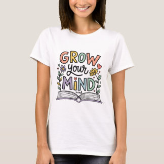 Camiseta Aumente sua mente - Livro Colorido Por Inspiração