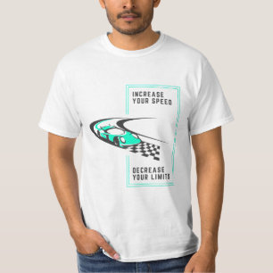 Camiseta Aumente sua velocidade, reduza seus limites F1