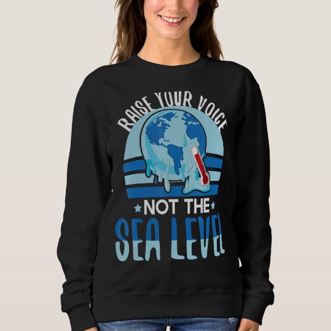 Camiseta Aumente sua voz e não ativistas climáticos no níve (Frente)