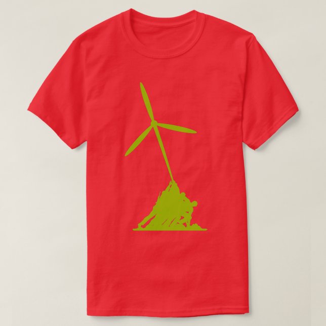 Camiseta Aumento das turbinas eólicas (Frente do Design)