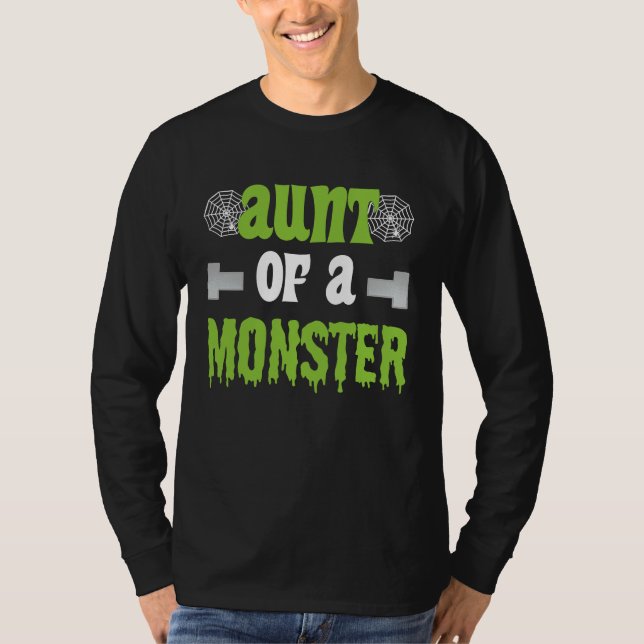 Camiseta Aunt of Monsters Matching Family Halloween (Frente)