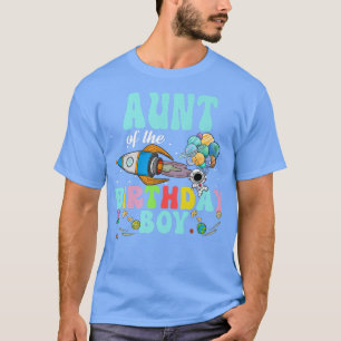 Camiseta Aunt Of The Birthday Astronaut Boy Space Party