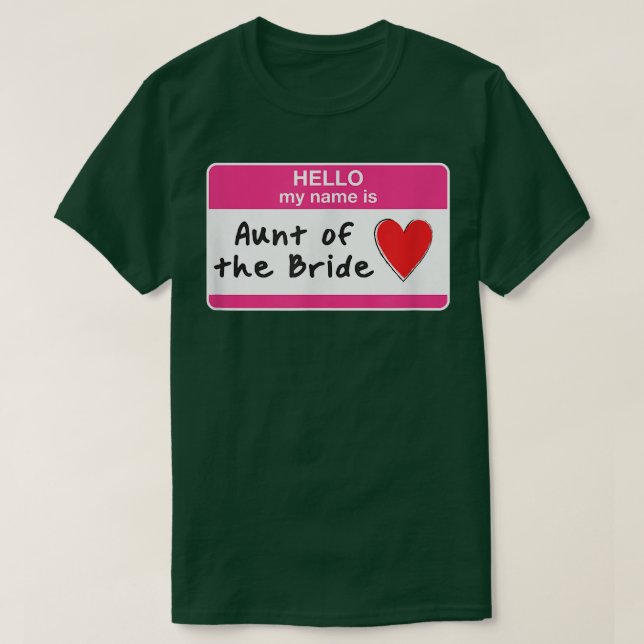 Camiseta Aunt of the Bride Funny Bridal Party Bridesmaids S (Frente do Design)