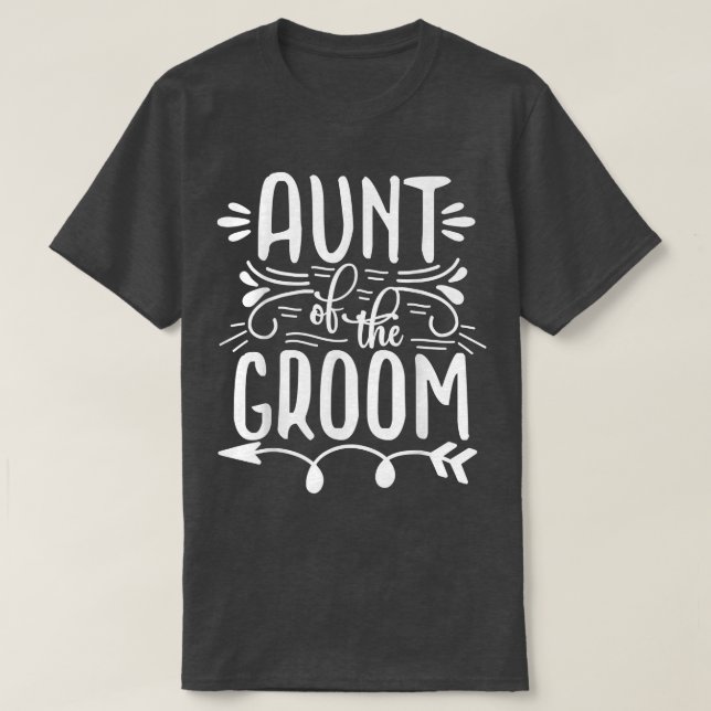Camiseta Aunt Of The Groom Matching Wedding And Bachelore P (Frente do Design)