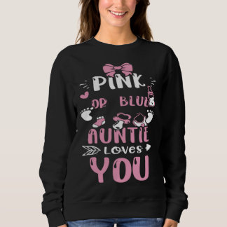 Camiseta Aunt Pink Or Blue Auntie Loves You  Baby Girl