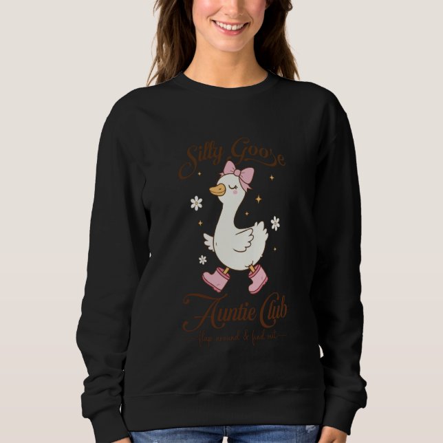 Camiseta Aunt Silly Goose Auntie Club Coquette Silly Goose  (Frente)
