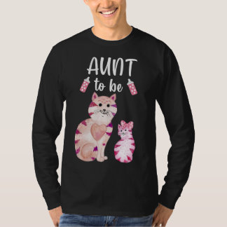 Camiseta Aunt To Be Cat Baby Shower For Girl