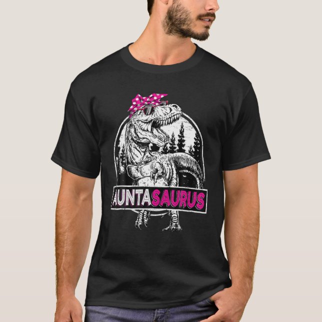 Camiseta Auntasaurus T Rex Dinossaur Tia Saurus Madre (Frente)