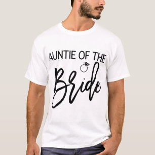 Camiseta auntie do tshirt do irmão da tia do preto da noiva