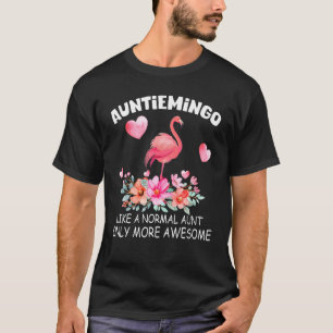 Camiseta Auntie Flamingo Cute Auntiemingo Girl Awincrível F