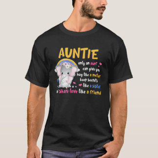 Camiseta Auntie  Hug Like A Mother Keeps Secrets Like A Sis