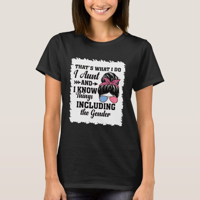 Camiseta Auntie Keeper of the Gender Reveal Party Ideas Dis (Frente)