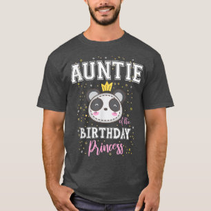 Camiseta Auntie of The Birthday Princess Cute Panda Bear B-