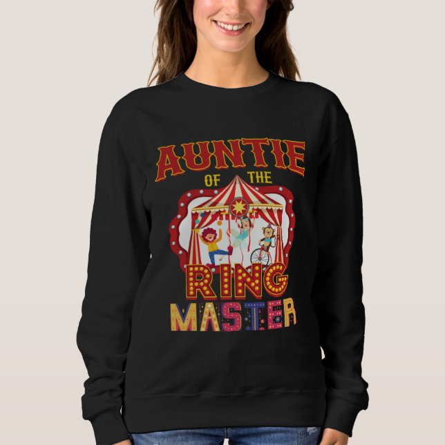 Camiseta Auntie Of The Ringmaster Circus Carnival Matching  (Frente)