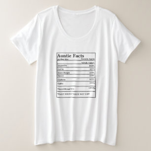 Camiseta Auntie ou tio Nutritivo Fato