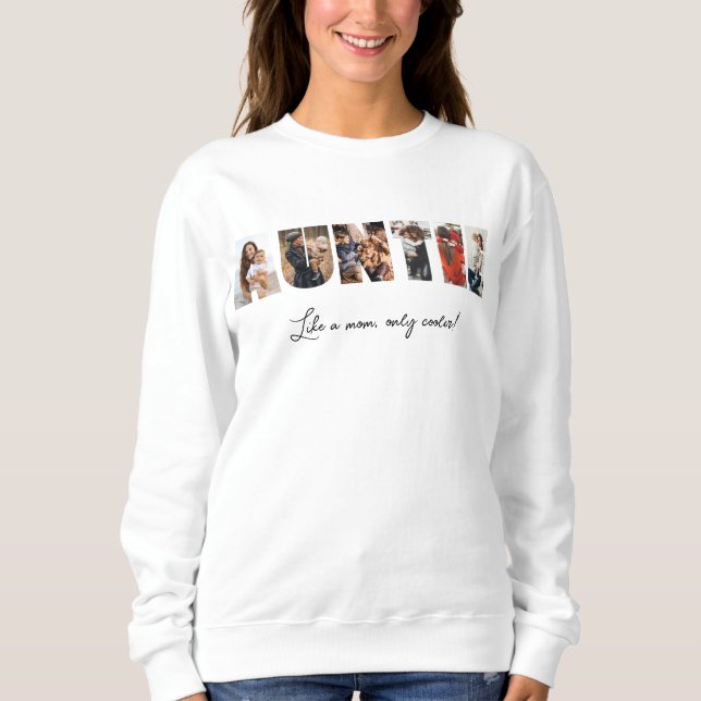 Camiseta Auntie Photo Collage Sweatshirt (Frente)