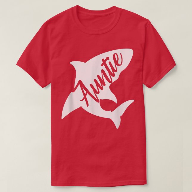 Camiseta Auntie SharkMatching Family s Shark  (Frente do Design)