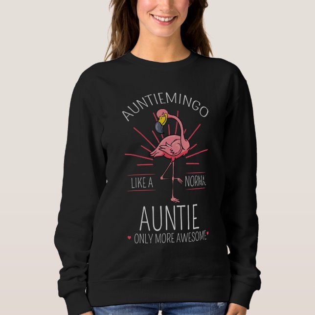 Camiseta Auntiemingo Auntie Flamingo Aunt Tita Tia Tia Faun (Frente)